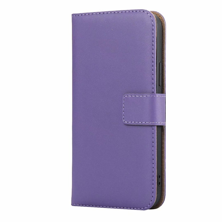 For iPhone 12 Pro Max Plain Texture Cowhide Leather Horizontal Flip Case with Magnetic Clasp & Holder & Card Slots & Wallet