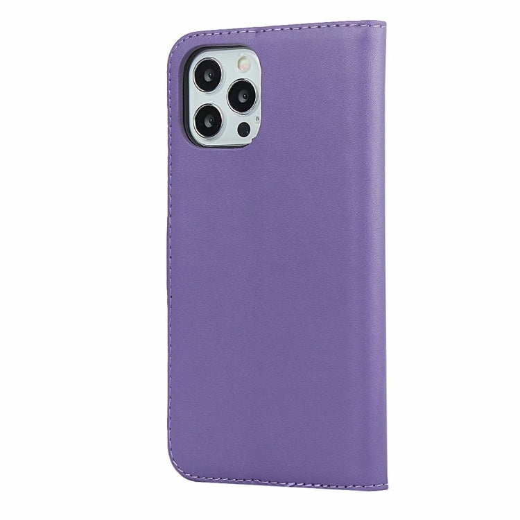 For iPhone 12 Pro Max Plain Texture Cowhide Leather Horizontal Flip Case with Magnetic Clasp & Holder & Card Slots & Wallet