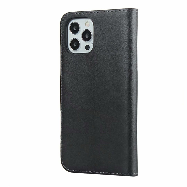 For iPhone 12 mini Plain Texture Cowhide Leather Horizontal Flip Case with Magnetic Clasp & Holder & Card Slots & Wallet