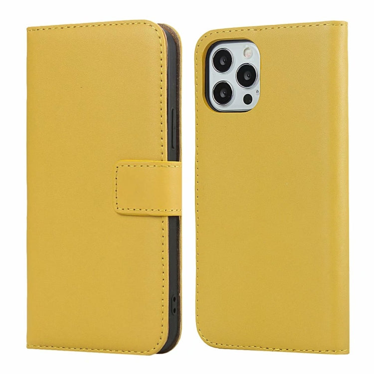 For iPhone 12 mini Plain Texture Cowhide Leather Horizontal Flip Case with Magnetic Clasp & Holder & Card Slots & Wallet