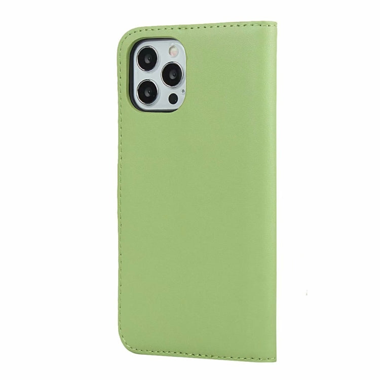 For iPhone 12 mini Plain Texture Cowhide Leather Horizontal Flip Case with Magnetic Clasp & Holder & Card Slots & Wallet