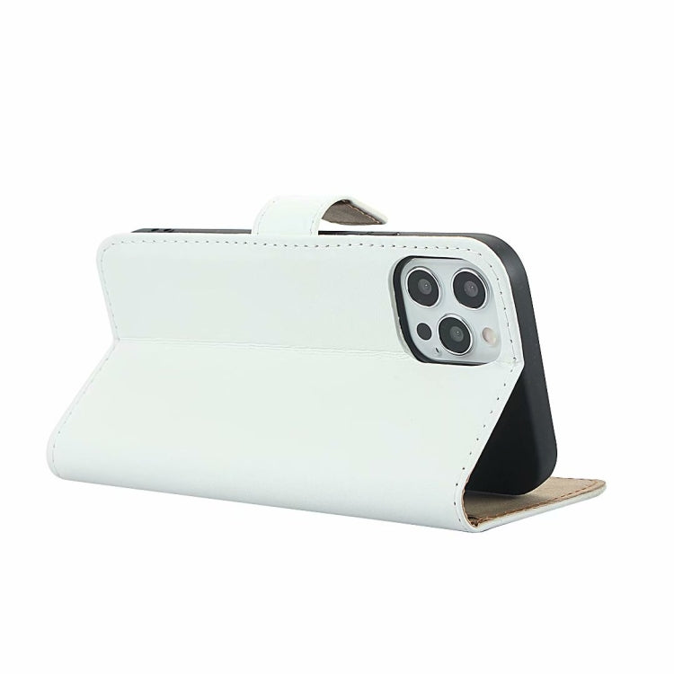 For iPhone 12 mini Plain Texture Cowhide Leather Horizontal Flip Case with Magnetic Clasp & Holder & Card Slots & Wallet