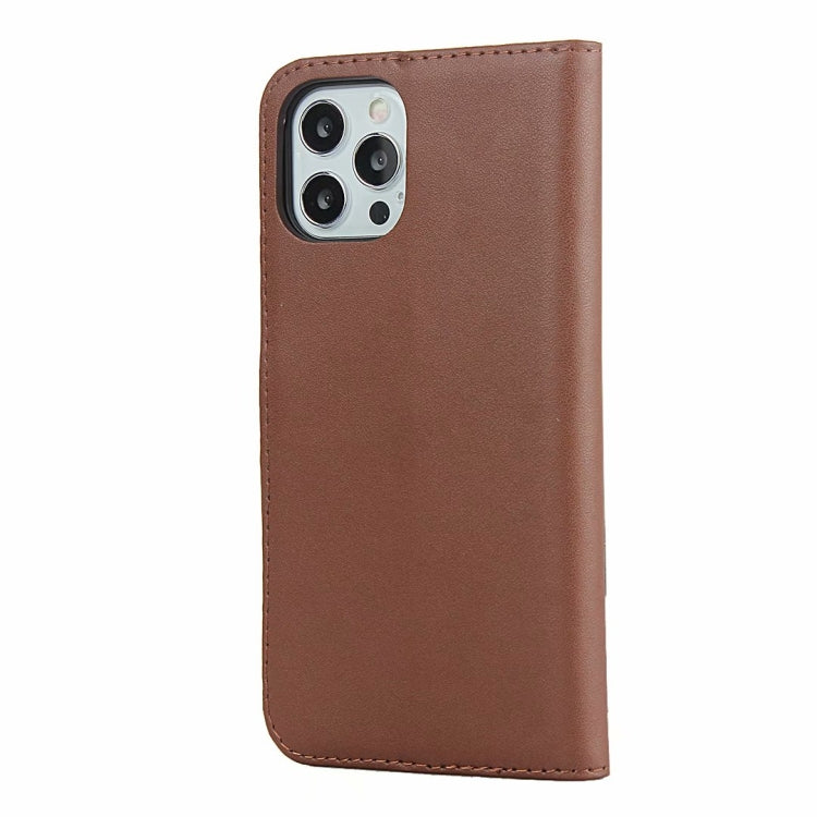 For iPhone 12 mini Plain Texture Cowhide Leather Horizontal Flip Case with Magnetic Clasp & Holder & Card Slots & Wallet