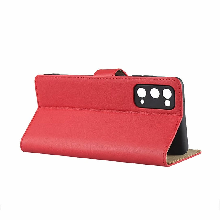 Plain Texture Cowhide Leather Horizontal Flip Case with Magnetic Clasp & Holder & Card Slots & Wallet For Samsung Galaxy S20 FE