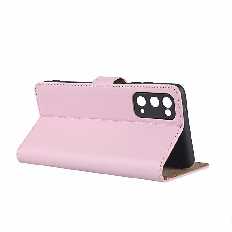 Plain Texture Cowhide Leather Horizontal Flip Case with Magnetic Clasp & Holder & Card Slots & Wallet For Samsung Galaxy S20 FE