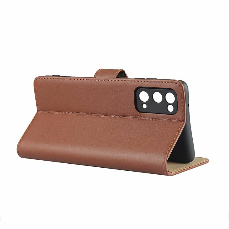 Plain Texture Cowhide Leather Horizontal Flip Case with Magnetic Clasp & Holder & Card Slots & Wallet For Samsung Galaxy S20 FE