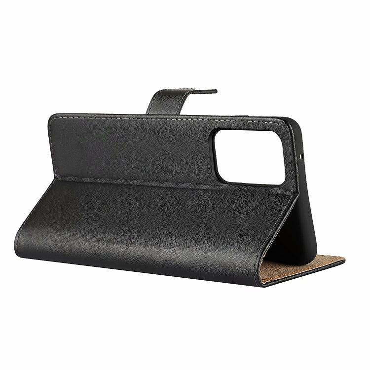 Plain Texture Cowhide Leather Horizontal Flip Case with Magnetic Clasp & Holder & Card Slots & Wallet For Samsung Galaxy A52 5G / 4G (Black)