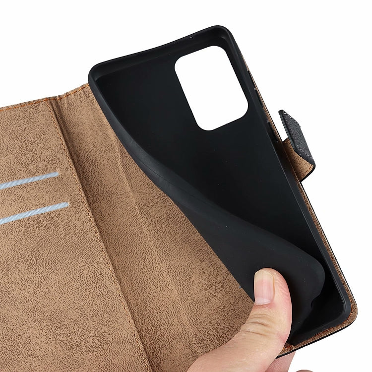 Plain Texture Cowhide Leather Horizontal Flip Case with Magnetic Clasp & Holder & Card Slots & Wallet For Samsung Galaxy A52 5G / 4G (Black)