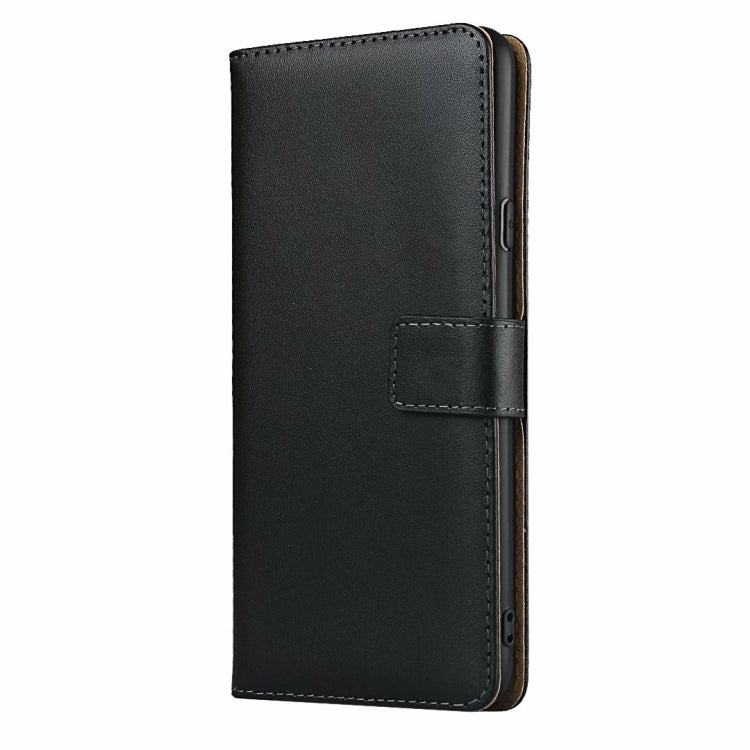 Plain Texture Cowhide Leather Horizontal Flip Case with Magnetic Clasp & Holder & Card Slots & Wallet For Samsung Galaxy A20s(Black)