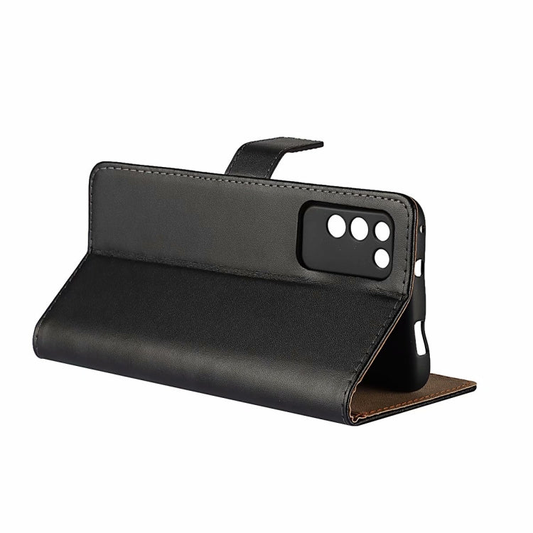 Plain Texture Cowhide Leather Horizontal Flip Case with Magnetic Clasp & Holder & Card Slots & Wallet For Huawei Honor X10 5G(Black)