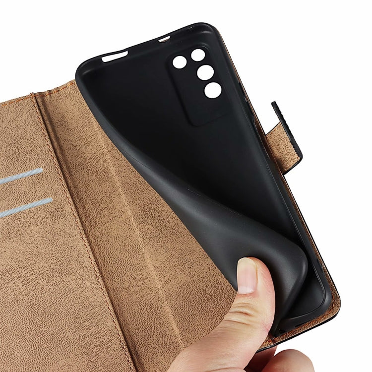 Plain Texture Cowhide Leather Horizontal Flip Case with Magnetic Clasp & Holder & Card Slots & Wallet For Huawei Honor X10 5G(Black)