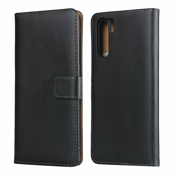 Plain Texture Cowhide Leather Horizontal Flip Case with Magnetic Clasp & Holder & Card Slots & Wallet For OPPO A91(Black)