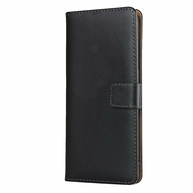 Plain Texture Cowhide Leather Horizontal Flip Case with Magnetic Clasp & Holder & Card Slots & Wallet For OPPO A91(Black)