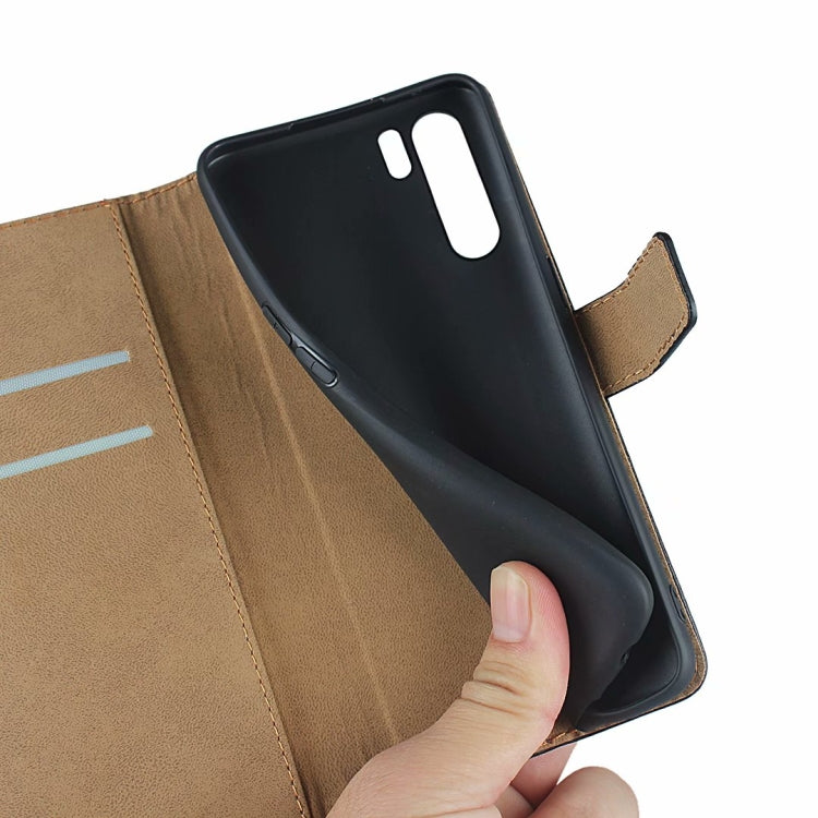 Plain Texture Cowhide Leather Horizontal Flip Case with Magnetic Clasp & Holder & Card Slots & Wallet For OPPO A91(Black)