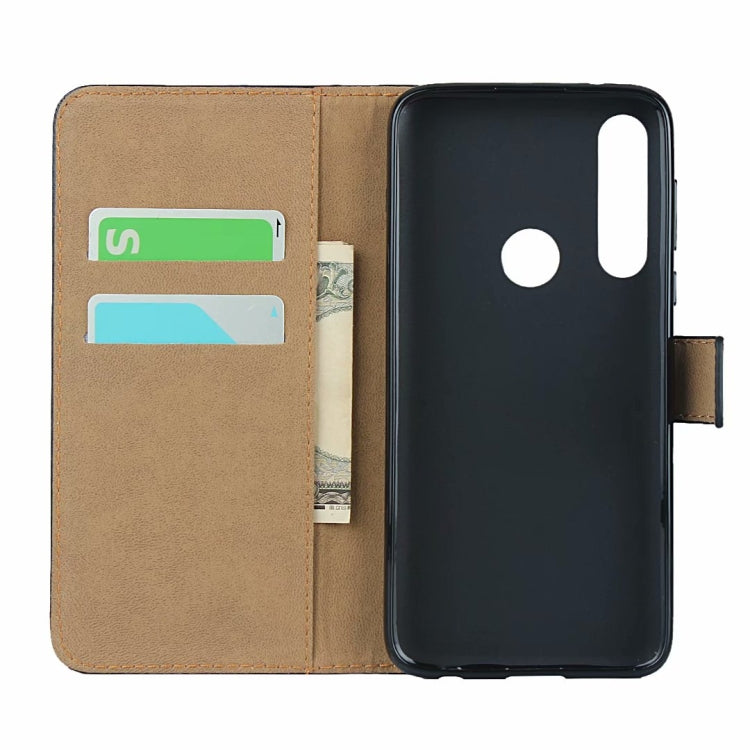 Plain Texture Cowhide Leather Horizontal Flip Case with Magnetic Clasp & Holder & Card Slots & Wallet For Motorola G Power 2020(Black)