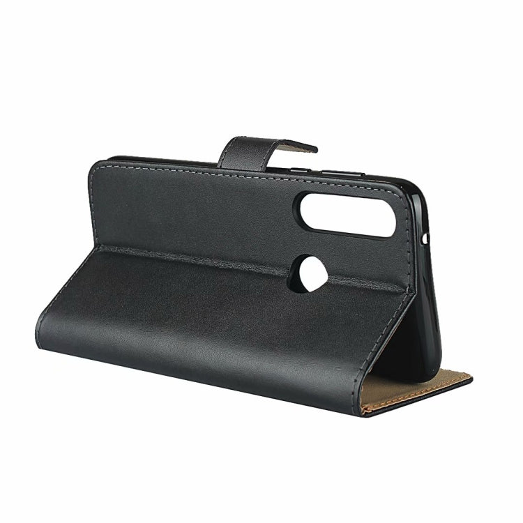 Plain Texture Cowhide Leather Horizontal Flip Case with Magnetic Clasp & Holder & Card Slots & Wallet For Motorola G Power 2020(Black)