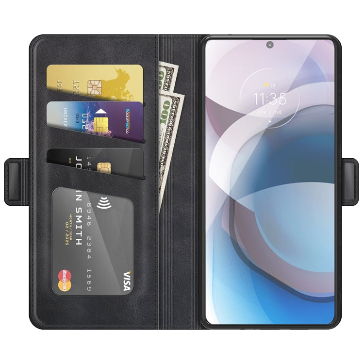 For Motorola Moto One 5G Ace Dual-side Magnetic Buckle Horizontal Flip Leather Case with Holder & Card Slots & Wallet