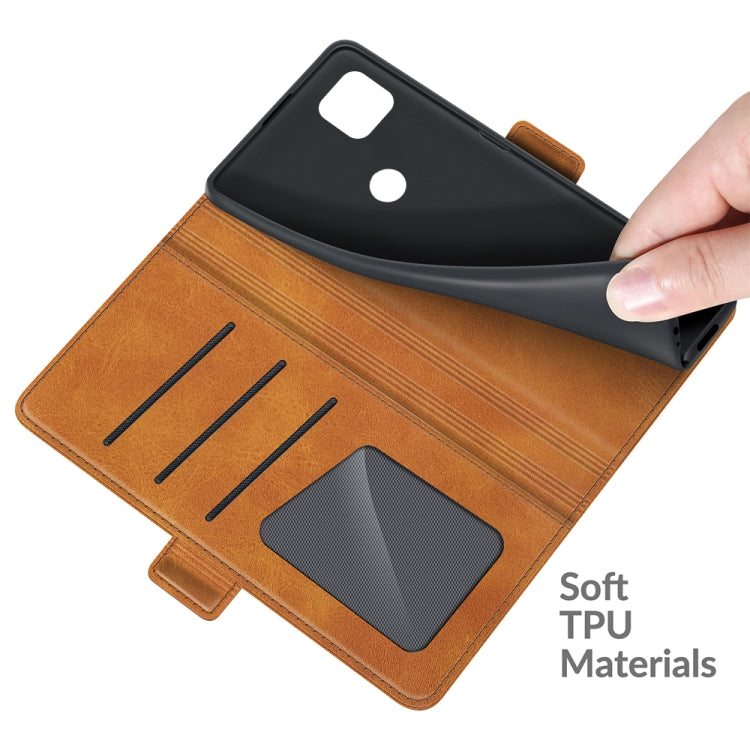 For Motorola Moto One 5G Ace Dual-side Magnetic Buckle Horizontal Flip Leather Case with Holder & Card Slots & Wallet