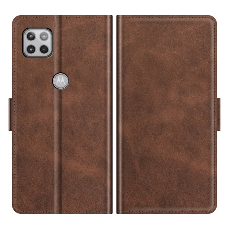 For Motorola Moto One 5G Ace Dual-side Magnetic Buckle Horizontal Flip Leather Case with Holder & Card Slots & Wallet