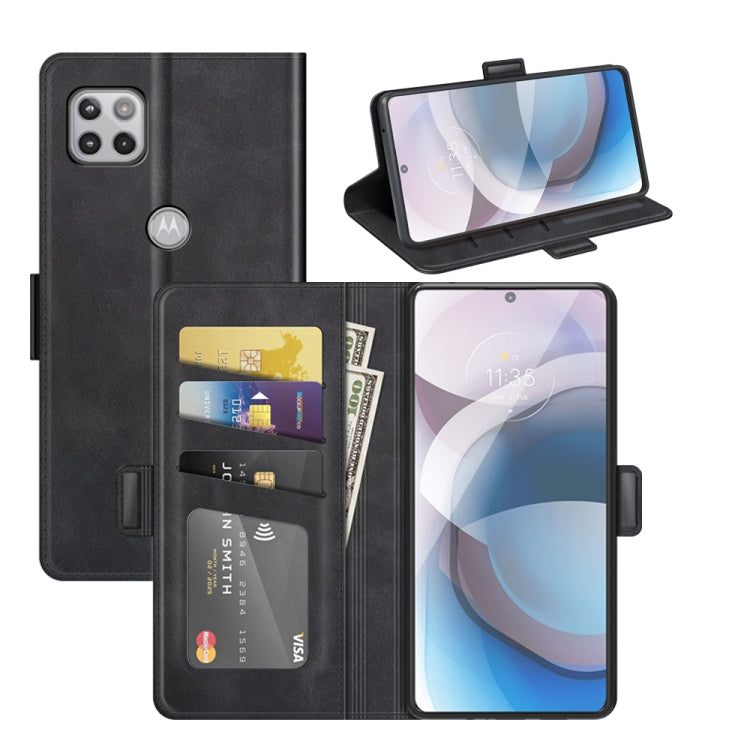 For Motorola Moto One 5G Ace Dual-side Magnetic Buckle Horizontal Flip Leather Case with Holder & Card Slots & Wallet