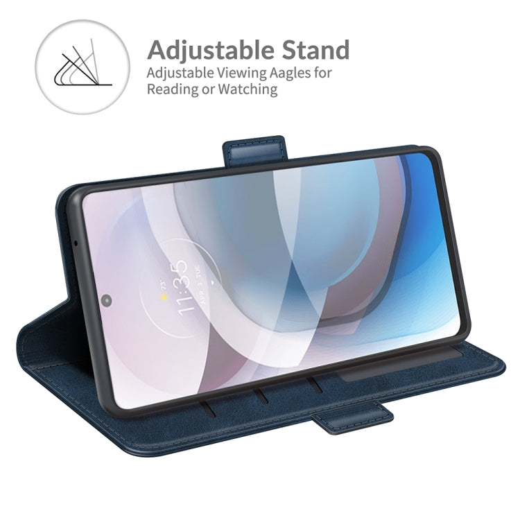 For Motorola Moto One 5G Ace Dual-side Magnetic Buckle Horizontal Flip Leather Case with Holder & Card Slots & Wallet