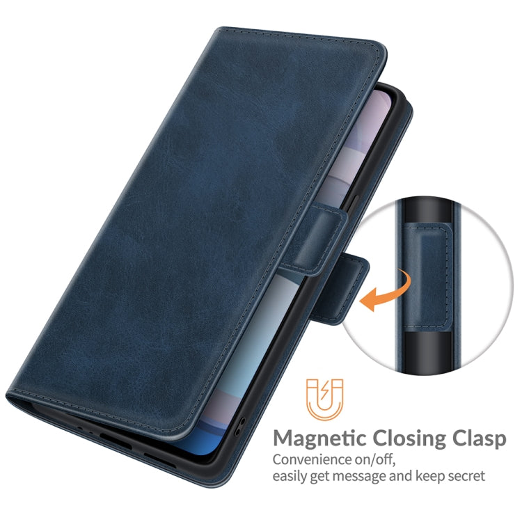 For Motorola Moto One 5G Ace Dual-side Magnetic Buckle Horizontal Flip Leather Case with Holder & Card Slots & Wallet
