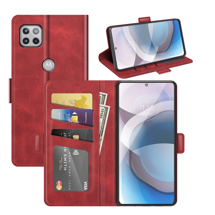 For Motorola Moto One 5G Ace Dual-side Magnetic Buckle Horizontal Flip Leather Case with Holder & Card Slots & Wallet