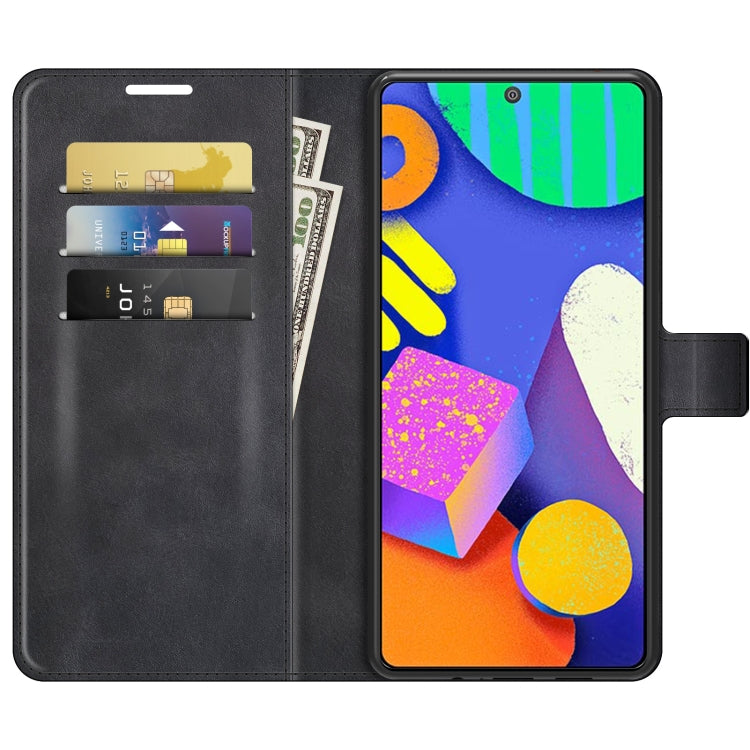 For Samsung Galaxy F62/M62 Retro Calf Pattern Buckle Horizontal Flip Leather Case with Holder & Card Slots & Wallet