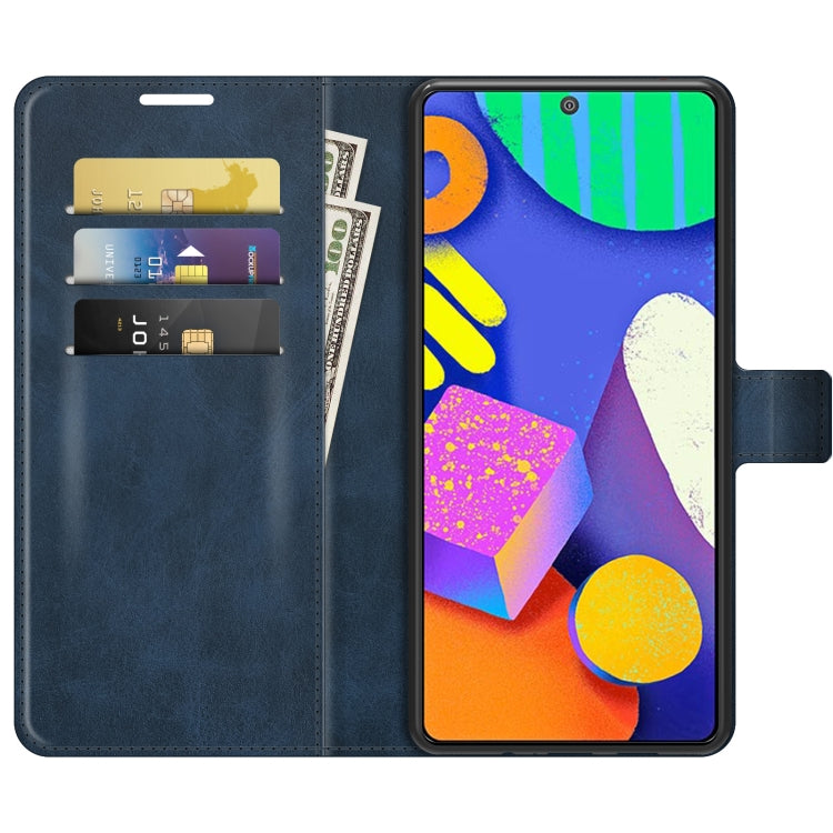 For Samsung Galaxy F62/M62 Retro Calf Pattern Buckle Horizontal Flip Leather Case with Holder & Card Slots & Wallet