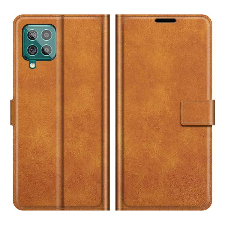 For Samsung Galaxy F62/M62 Retro Calf Pattern Buckle Horizontal Flip Leather Case with Holder & Card Slots & Wallet