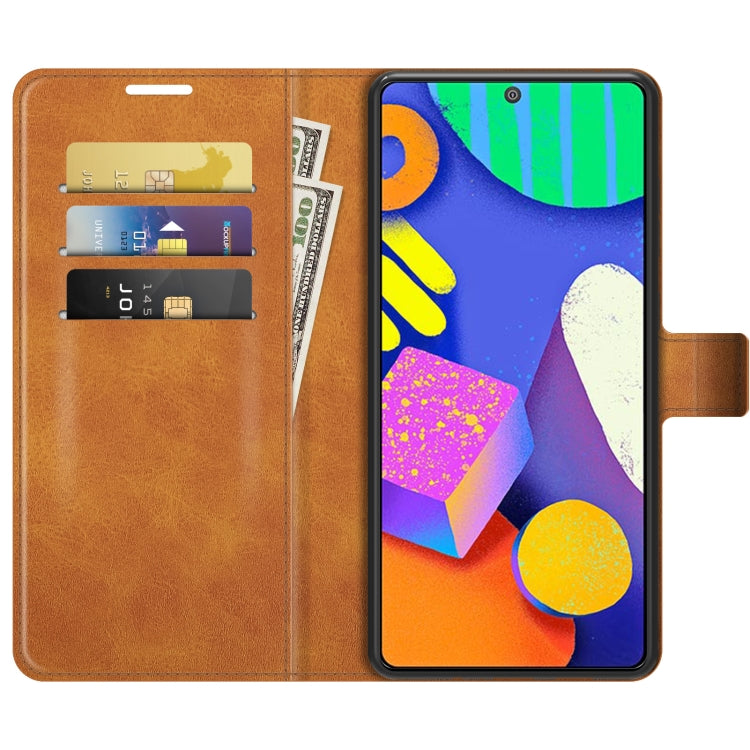 For Samsung Galaxy F62/M62 Retro Calf Pattern Buckle Horizontal Flip Leather Case with Holder & Card Slots & Wallet