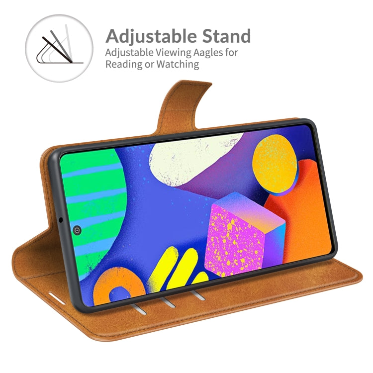 For Samsung Galaxy F62/M62 Retro Calf Pattern Buckle Horizontal Flip Leather Case with Holder & Card Slots & Wallet