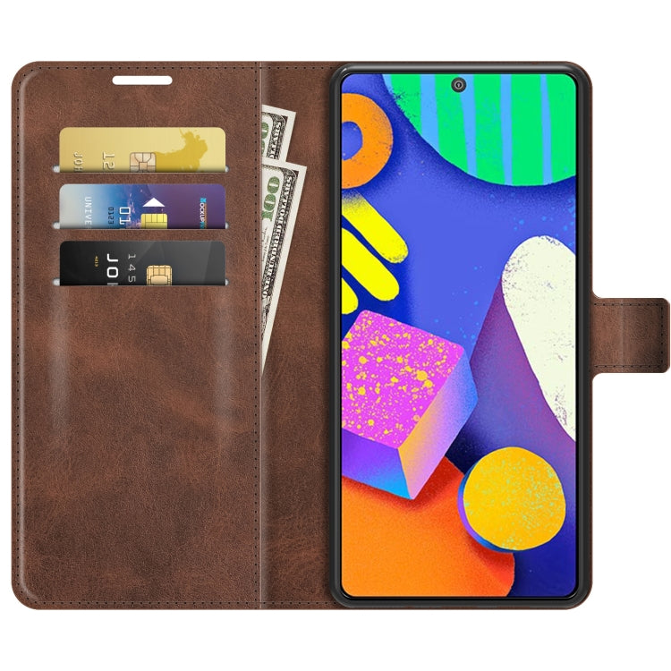 For Samsung Galaxy F62/M62 Retro Calf Pattern Buckle Horizontal Flip Leather Case with Holder & Card Slots & Wallet