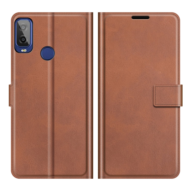 For Alcatel 1L 2021 Retro Calf Pattern Buckle Horizontal Flip Leather Case with Holder & Card Slots & Wallet