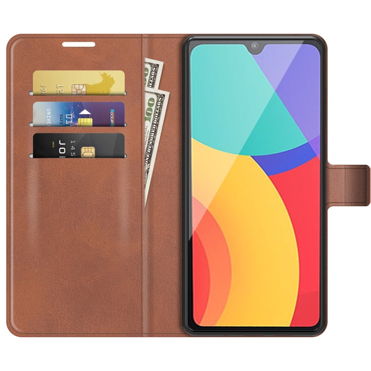 For Alcatel 1L 2021 Retro Calf Pattern Buckle Horizontal Flip Leather Case with Holder & Card Slots & Wallet
