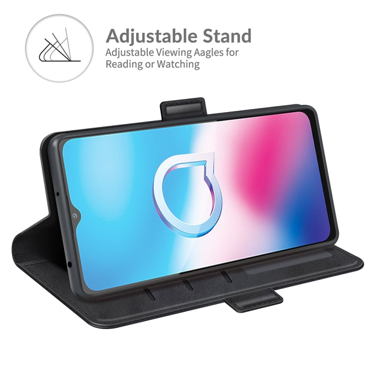For Alcatel 1S 2021/3L 2021 Dual-side Magnetic Buckle Horizontal Flip Leather Case with Holder & Card Slots & Wallet