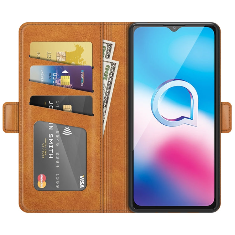 For Alcatel 1S 2021/3L 2021 Dual-side Magnetic Buckle Horizontal Flip Leather Case with Holder & Card Slots & Wallet