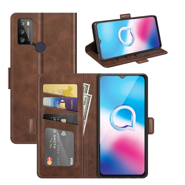 For Alcatel 1S 2021/3L 2021 Dual-side Magnetic Buckle Horizontal Flip Leather Case with Holder & Card Slots & Wallet