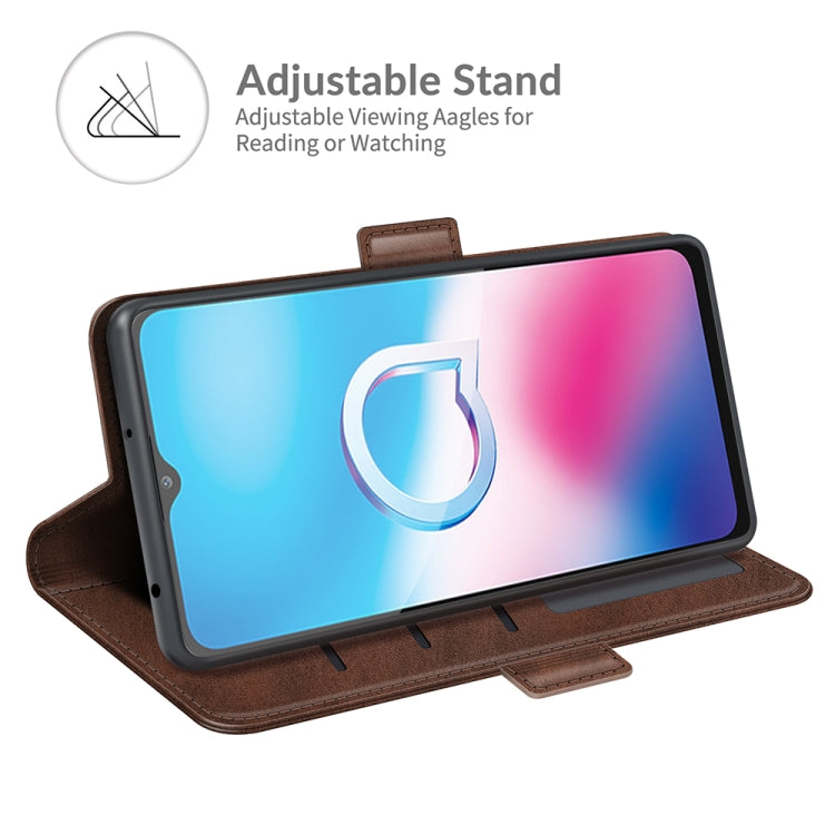 For Alcatel 1S 2021/3L 2021 Dual-side Magnetic Buckle Horizontal Flip Leather Case with Holder & Card Slots & Wallet