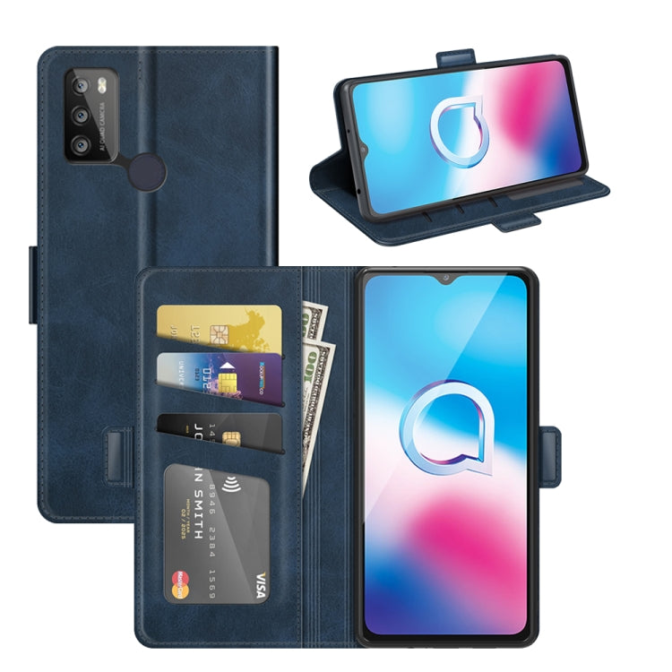 For Alcatel 1S 2021/3L 2021 Dual-side Magnetic Buckle Horizontal Flip Leather Case with Holder & Card Slots & Wallet