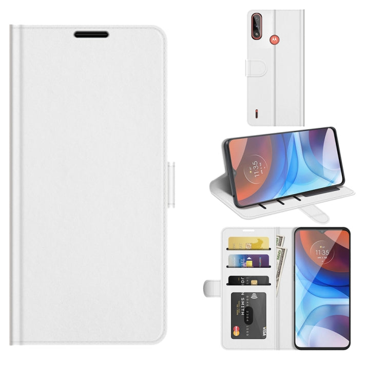 For Motorola Moto E7 Power R64 Texture Single Horizontal Flip Protective Case with Holder & Card Slots & Wallet& Photo Frame