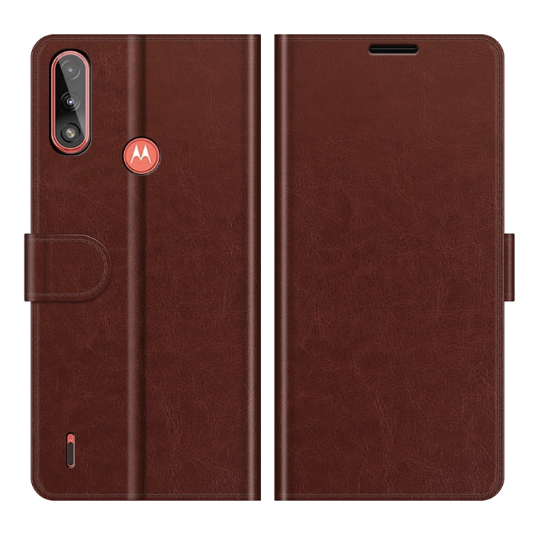 For Motorola Moto E7 Power R64 Texture Single Horizontal Flip Protective Case with Holder & Card Slots & Wallet& Photo Frame