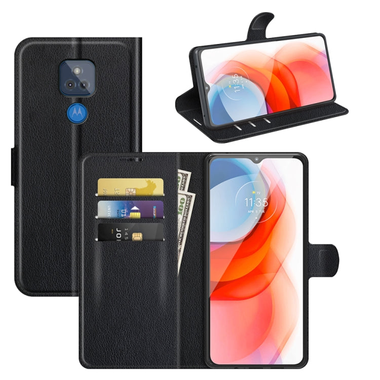 For Motorola Moto G Play(2021) Litchi Texture Horizontal Flip Protective Case with Holder & Card Slots & Wallet