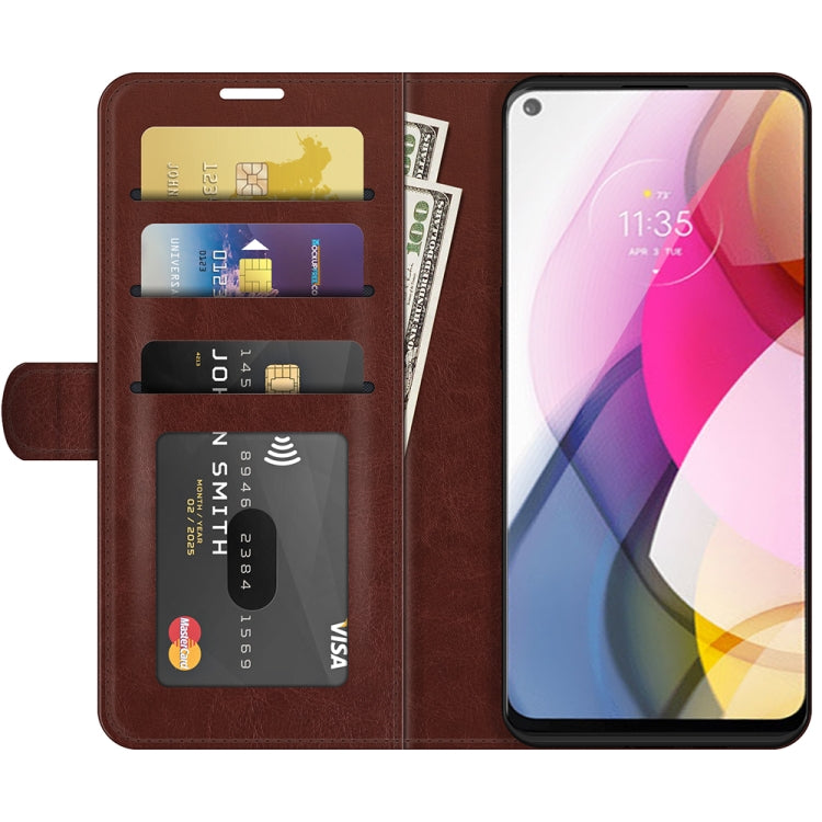 For Motorola Moto G Play (2021) R64 Texture Single Horizontal Flip Protective Case with Holder & Card Slots & Wallet& Photo Frame