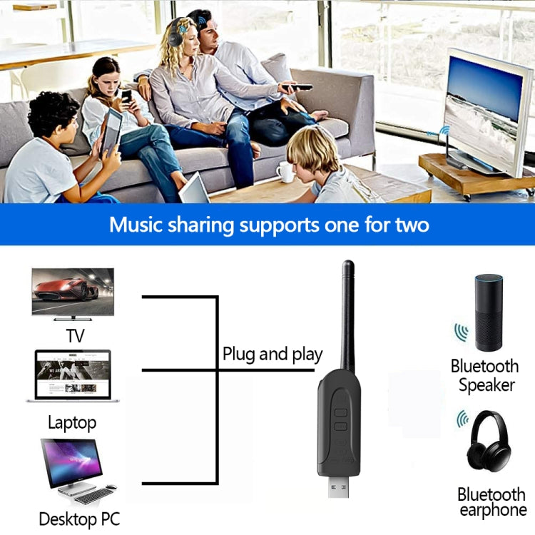 B52 CSR8670 2 in 1 USB Bluetooth 5.0 APTX Transmitter 3.5mm TV Computer Audio Transmitter