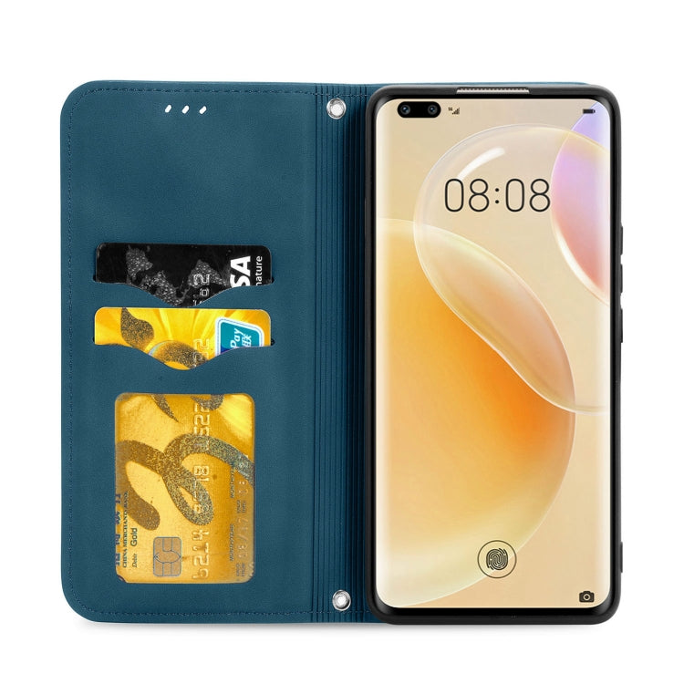 Retro Skin Feel Business Magnetic Horizontal Flip Leather Case with Holder & Card Slots & Wallet & Photo Frame For Huawei Nova 8 Pro