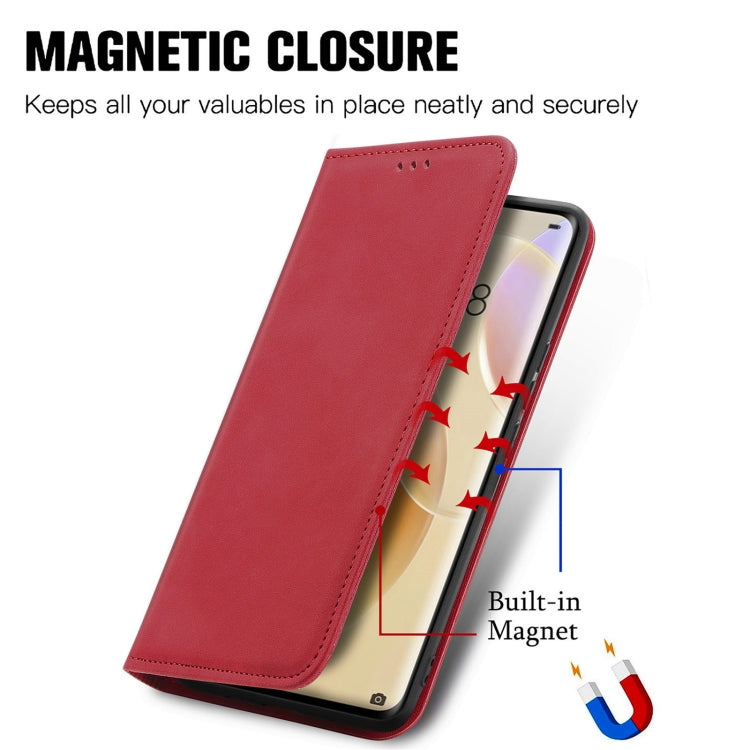 Retro Skin Feel Business Magnetic Horizontal Flip Leather Case with Holder & Card Slots & Wallet & Photo Frame For Huawei Nova 8 Pro