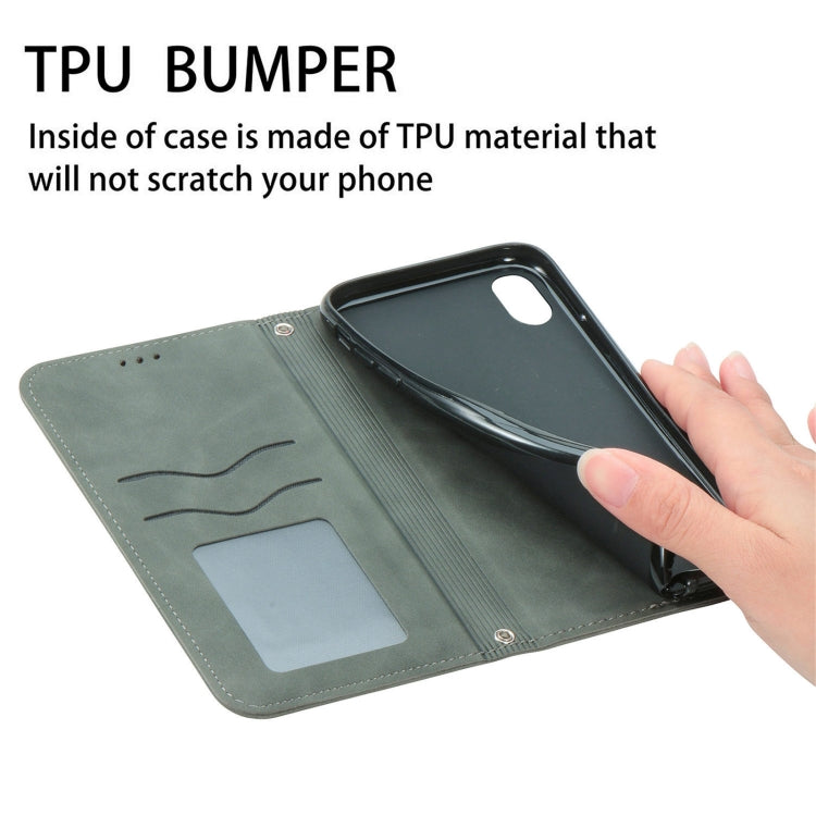 Retro Skin Feel Business Magnetic Horizontal Flip Leather Case with Holder & Card Slots & Wallet & Photo Frame For Huawei Nova 8 Pro