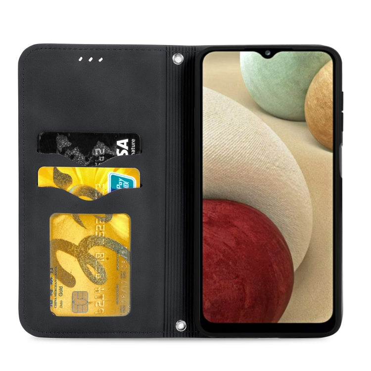 Retro Skin Feel Business Magnetic Horizontal Flip Leather Case with Holder & Card Slots & Wallet & Photo Frame For Samsung Galaxy A12