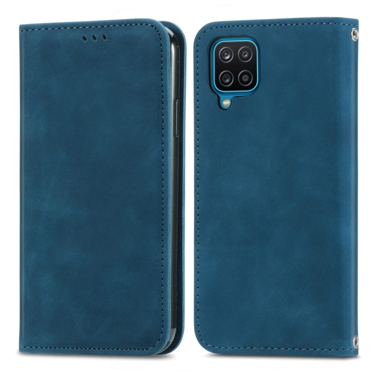 Retro Skin Feel Business Magnetic Horizontal Flip Leather Case with Holder & Card Slots & Wallet & Photo Frame For Samsung Galaxy A12